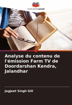 Analyse du contenu de l'émission Farm TV de Doordarshan Kendra, Jalandhar - Gill, Jagjeet Singh