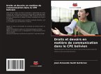 Droits et devoirs en matière de communication dans le CPE bolivien