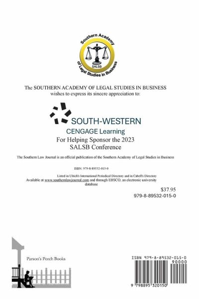 Southern Law Journal, Fall 2024 Southern Law Journal, Fall 2024