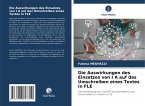 Die Auswirkungen des Einsatzes von I A auf das Umschreiben eines Textes in FLE