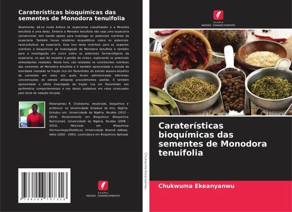 Caraterísticas bioquímicas das sementes de Monodora tenuifolia