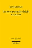 Das personenstandsrechtliche Geschlecht Das personenstandsrechtliche Geschlecht