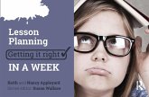 Lesson Planning: Getting it Right in a Week (eBook, PDF) Lesson Planning: Getting it Right in a Week (eBook, PDF)