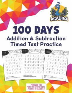 100 Days of Addition and Subtraction Timed Test Practice (0-20) - Acadiva