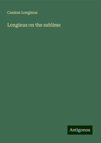 Longinus on the sublime