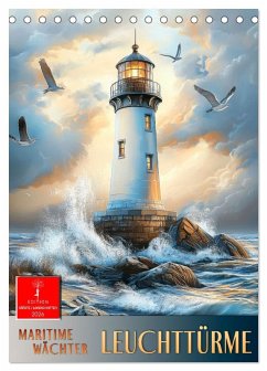 Cover Maritime Wächter - Leuchttürme (Tischkalender 2026 DIN A5 hoch), CALVENDO Monatskalender