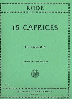15 Caprices for bassoon 15 Caprices for bassoon