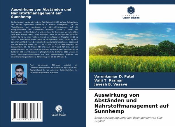 Auswirkung von Abständen und Nährstoffmanagement auf Sunnhemp