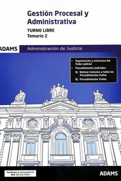 Temario 2 Gestión Procesal y Administrativa, turno libre