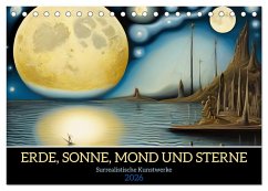Erde, Sonne, Mond und Sterne Surrealistische Kunstwerke (Tischkalender 2026 DIN A5 quer), CALVENDO Monatskalender Erde, Sonne, Mond und Sterne Surrealistische Kunstwerke (Tischkalender 2026 DIN A5 quer), CALVENDO Monatskalender
