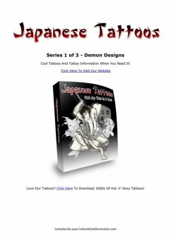 Cover Japanische Tattoos - Serie 1 von 3 - Japanese Demon Designs. Große Auswahl an Tattoo Design Vorlagen, Motiv: Japanische Dämonen. (eBook, ePUB)