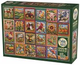 COBBLE HILL PUZZLES - Häkel Patchwork Bauernhof 1000 Teile