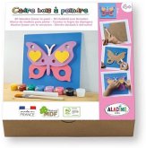 ALADINE 3085490 - 3D-Holzbild zum Bemalen Schmetterling
