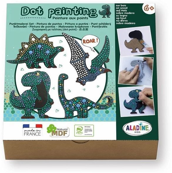 ALADINE 3085479 - Punktmalerei Set Dinosaurier