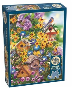 Cover COBBLE HILL PUZZLES 3845113 - Vogelhäuser und Sonnenblumen 500 Teile