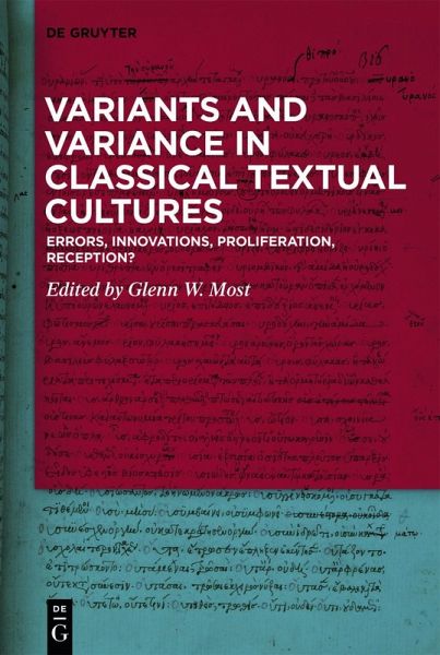 Variants and Variance in Classical Textual Cultures (eBook, PDF)