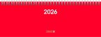 BRUNNEN 1077261016   Querterminbuch Mod. 772 2026   297×105 mm, Karton, rot