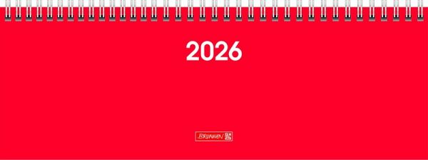 BRUNNEN 1077261016   Querterminbuch Mod. 772 2026   297×105 mm, Karton, rot BRUNNEN 1077261016   Querterminbuch Mod. 772 2026   297×105 mm, Karton, rot