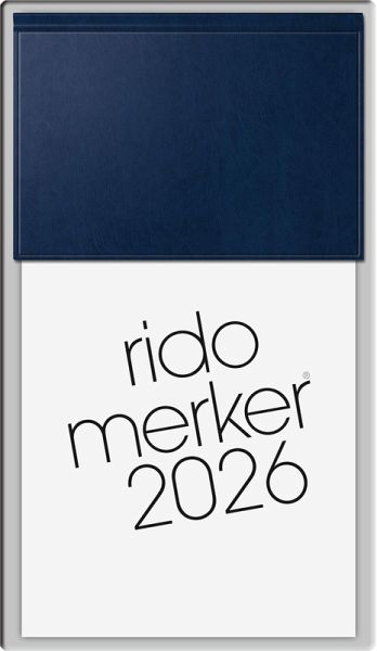 rido/idé 7035003386   Vormerkbuch Mod. Merker 2026   108×201 mm, Kunststoff, dunkelblau