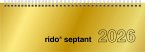 rido/idé 7036121916   Querterminbuch Mod. septant 2026   305×105 mm, Karton, goldfarben