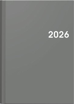 Cover BRUNNEN 1079661636   Buchkalender Mod. 796 2026   A5, Kunststoff, grau