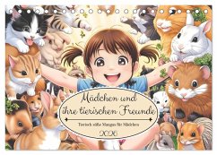 Mädchen und ihre tierischen Freunde - Tierisch süße Mangas für Mädchen (Tischkalender 2026 DIN A5 quer), CALVENDO Monatskalender Mädchen und ihre tierischen Freunde - Tierisch süße Mangas für Mädchen (Tischkalender 2026 DIN A5 quer), CALVENDO Monatskalender