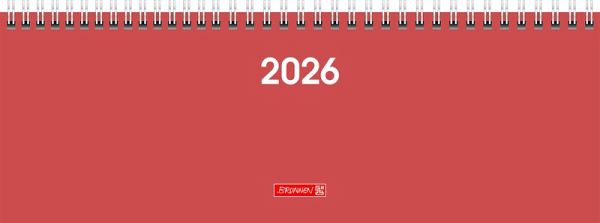 BRUNNEN 1077261056   Querterminbuch Mod. 772 2026   297×105 mm, Karton, coral