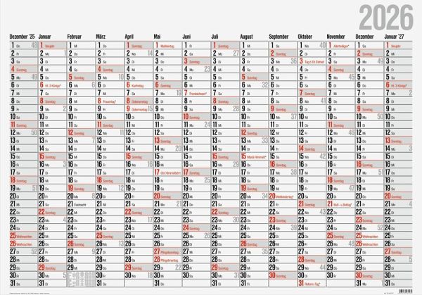 rido/idé 7033660006 Plakatkalender Mod. Office I 2026 980×685 mm rido/idé 7033660006 Plakatkalender Mod. Office I 2026 980×685 mm