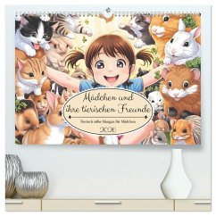Mädchen und ihre tierischen Freunde - Tierisch süße Mangas für Mädchen (hochwertiger Premium Wandkalender 2026 DIN A2 quer), Kunstdruck in Hochglanz Mädchen und ihre tierischen Freunde - Tierisch süße Mangas für Mädchen (hochwertiger Premium Wandkalender 2026 DIN A2 quer), Kunstdruck in Hochglanz