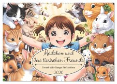 Mädchen und ihre tierischen Freunde - Tierisch süße Mangas für Mädchen (Wandkalender 2026 DIN A2 quer), CALVENDO Monatskalender Mädchen und ihre tierischen Freunde - Tierisch süße Mangas für Mädchen (Wandkalender 2026 DIN A2 quer), CALVENDO Monatskalender