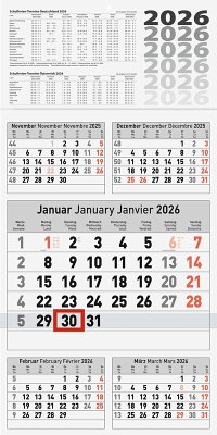 Cover BRUNNEN 1070281006   5-Monatskalender 2026   300×585 mm