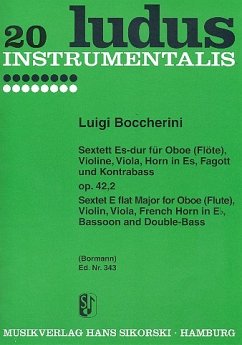 Cover Sextett Es-Dur op.42,2 für Oboe, Fagott, Horn, Violine, Viola und Kontrabaß, Stimmen