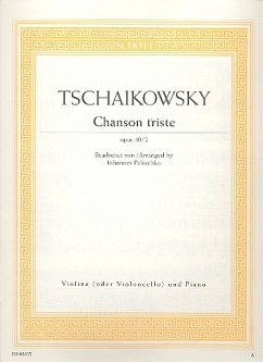 Cover Chanson triste op.40,2 für Violine (Violoncello) und Klavier