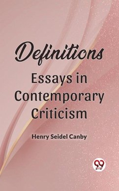 Cover Definitions Essays in Contemporary Criticism (eBook, ePUB)
