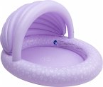 Swim Essentials - Kinderpool mit Dach, Lila Leopard, 100cm Durchmesser