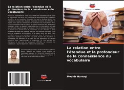 Cover La relation entre l'étendue et la profondeur de la connaissance du vocabulaire