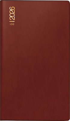 rido/idé 7040302296   Taschenkalender Mod. TM 12 2026   A6, Kunststoff, bordeaux