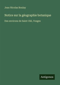 Cover Notice sur la géographie botanique