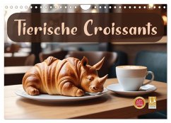 Tierische Croissants (Wandkalender 2026 DIN A4 quer), CALVENDO Monatskalender Cover Tierische Croissants (Wandkalender 2026 DIN A4 quer), CALVENDO Monatskalender