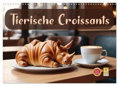 Tierische Croissants (Wandkalender 2026 DIN A3 quer), CALVENDO Monatskalender Cover Tierische Croissants (Wandkalender 2026 DIN A3 quer), CALVENDO Monatskalender