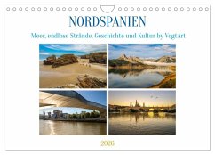 Nordspanien, Meer, endlose Strände, Geschichte und Kultur by VogtArt (Wandkalender 2026 DIN A4 quer), CALVENDO Monatskalender