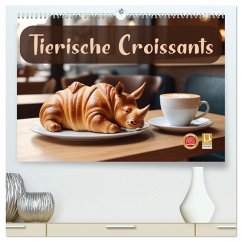 Tierische Croissants (hochwertiger Premium Wandkalender 2026 DIN A2 quer), Kunstdruck in Hochglanz Cover Tierische Croissants (hochwertiger Premium Wandkalender 2026 DIN A2 quer), Kunstdruck in Hochglanz
