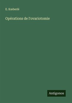Cover Opérations de l'ovariotomie