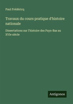 Cover Travaux du cours pratique d'histoire nationale