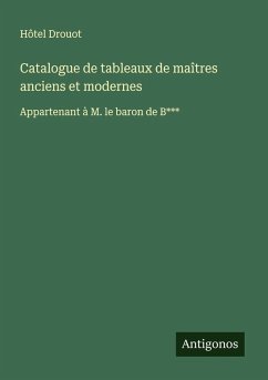 Cover Catalogue de tableaux de maîtres anciens et modernes