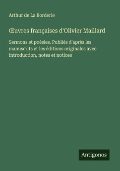 Cover ¿uvres françaises d'Olivier Maillard