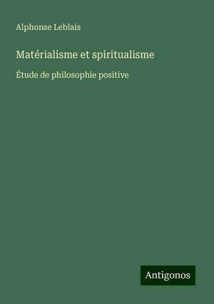 Matérialisme et spiritualisme