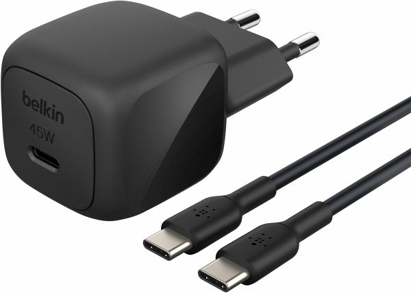 Belkin BOOST Charge USB-C 45W PD PPS+USB-C Kab.sw.WCA013kq1MBK-B6