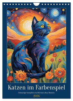 Katzen im Farbenspiel (Wandkalender 2026 DIN A4 hoch), CALVENDO Monatskalender Katzen im Farbenspiel (Wandkalender 2026 DIN A4 hoch), CALVENDO Monatskalender