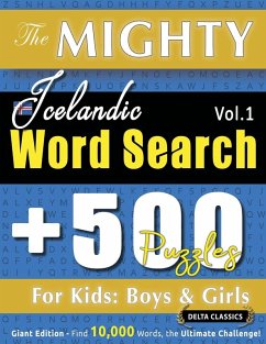Cover THE MIGHTY ICELANDIC WORD SEARCH - 500 PUZZLES FOR KIDS